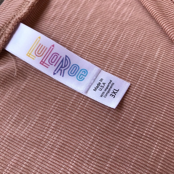 LuLaRoe Christy T Pastel Rose Ribbed NEW NWT 3XL - Picture 4 of 6